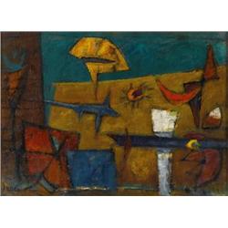 Marcel Janco, Oil on canvas