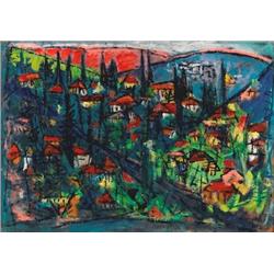 Marcel Janco, Oil on cardboard