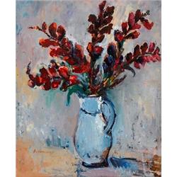 Joseph Kossonogi, Oil on cardboard