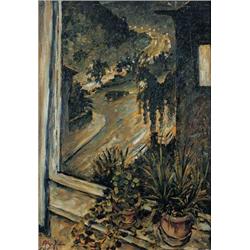 Aharon Kahana, Oil on cardboard