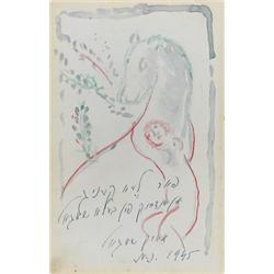 Marc Chagall, Watercolor and colored pe