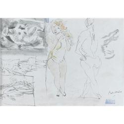 Jules Pascin, Pencil and watercolor