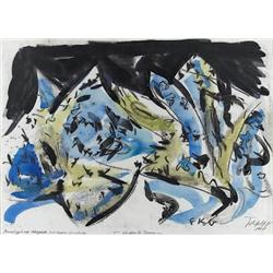 Friedrich Karl Gotsch, Tempera on paper