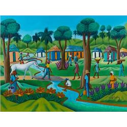 Lucien Pradel (Haiti), Oil on masonite