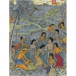 Wj. Regug (Bali), Tempera on canvas