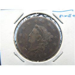 1816 Large 1c.  Fine+.  First Year Coronet Type.