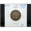 Image 3 : 1875 Seated 25c.  VF.