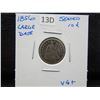 Image 3 : 1856 Large Date Seated 10c.  VG+.