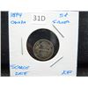 Image 3 : 1894 Canada 5c Silver.  Scarce Date.  XF.