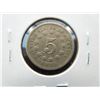 Image 2 : 1869 Shield 5c.  VF/XF.