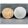 Image 2 : Off Center Lincoln 1c +  5c Blank Planchet.  Neat Errors!
