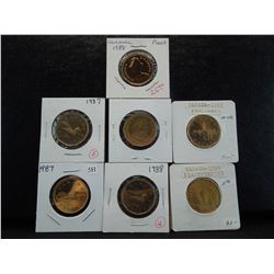 7 Canada Proof + UNC Loon $1.