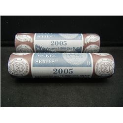 2005 P and D Mint Wrapped Rolls of Westward Journey Buffalo Nickels.  GEM.
