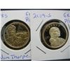 Image 2 : 2018-S and 2019-S Sacajawea Golden Dollars.  Gem Proof.