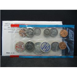1968 United States 10-Coin Mint Sets With Original Gov't Packaging.