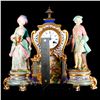 Image 10 : A continental porcelain clock.