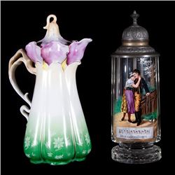 Continental mug and pitcher.