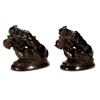 Image 1 : A pair of bronze lions.