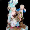 Image 10 : A pair of Meissen candlesticks.