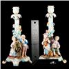Image 15 : A pair of Meissen candlesticks.