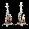 Image 1 : A pair of Meissen candlesticks.
