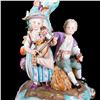 Image 2 : A pair of Meissen candlesticks.