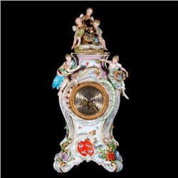 A Continental porcelain clock.