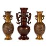 Image 1 : Three Japanese bronze vases.
