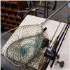 Image 2 : 2 FISHING RODS, REELS AND 2 NETS