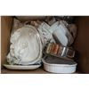 Image 2 : OIL AND VINEGAR SET, CORNINGWARE CASSEROLE DISHES, AND KITCHEN ITEMS