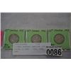 Image 2 : 3 LOWER MINTAGE CANADIAN .800 SILVER 25 CENT - 1955, 1956, 1957