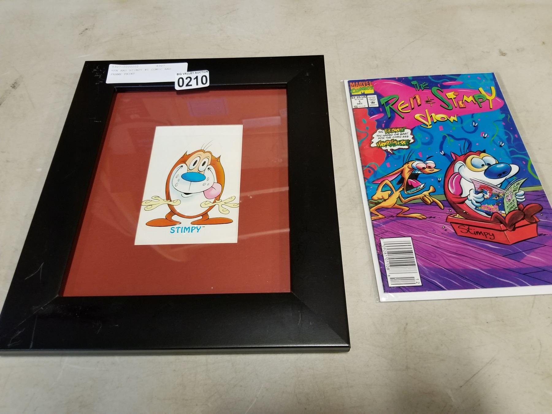 Stimpy Computer Frame REN AND STIMPY #1 COMIC AND FRAME PRINT
