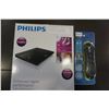 Image 2 : NEW OVERSTOCK PHILIPS 22DB AMPLIFIED HD DIGITAL ANTENNA UP TO 25 MILE TRANSMISSION COVERAGE AND 4 IN