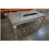Image 1 : HOME ELEGANCE GREY MODERN DINING TABLE WITH EXTENSION, CUSTOMER RETURN, SURAFCE MARKS, RETAIL $1699