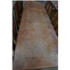 Image 2 : LARGE RUSTIC HARVEST TABLE 8FT BY 32IN AND 8 WOOD CHAIRS