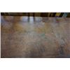 Image 3 : LARGE RUSTIC HARVEST TABLE 8FT BY 32IN AND 8 WOOD CHAIRS