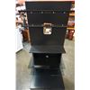 Image 2 : BLACK TV ENTERTAINMENT UNIT W/ 2 GLASS SHELVES AND 1 DRAWER