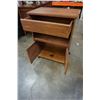 Image 2 : VINTAGE ROLLING MICROWAVE STAND W/ 2 DOORS 1 DRAWER