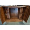 Image 2 : MODERN CORNER UNIT ENTERTAINMENT STAND W/ 2 SHELVES AND 2 DOORS