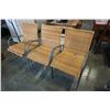 Image 2 : 3 WICKER METAL FRAME CHAIRS