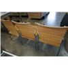 Image 3 : 3 WICKER METAL FRAME CHAIRS