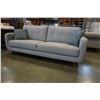 Image 2 : NEW HOME ELEGANCE GREY FABRIC MODERN SOFA WITH THROW PILLOWS, RETAIL $1399