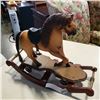 Image 1 : 18" TALL SOLID WOOD ROCKING HORSE