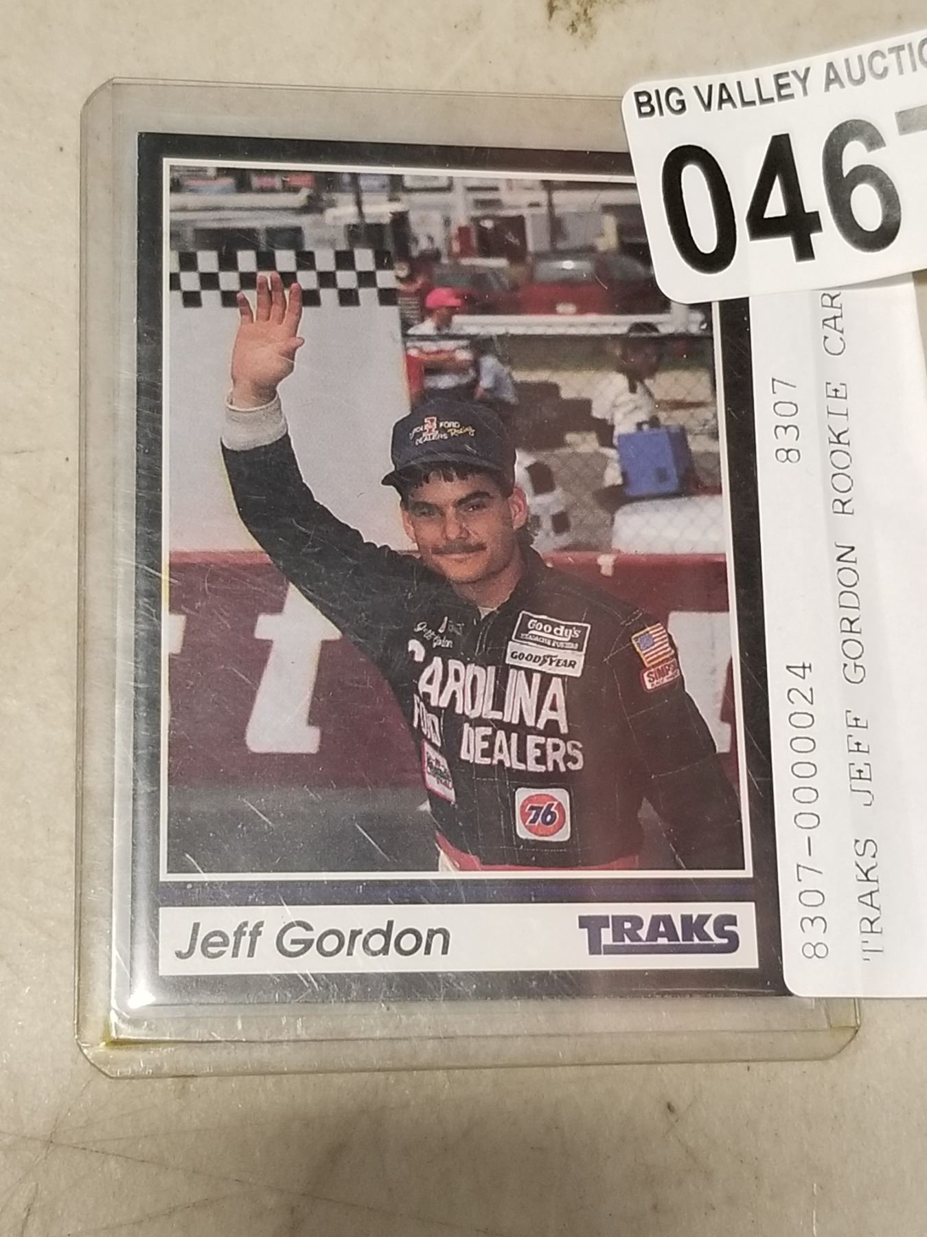 Jeff Gordon Rookie TRAKS JEFF GORDON ROOKIE CARD - Big Valley Auction