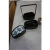 Image 2 : EASTERN LAQUERED 2 TIER BLUE AND WHITE TOP LUNCH BOX AND HAND PAINTED EGG