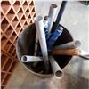 Image 3 : BUCKET OF WIDE MOUTH SHOVEL METAL PIPES AND NET