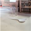 Image 5 : BOX OF 4 OUNCE CLEAR PORTION CONTAINERS AND BOX OF SODA SPOONS