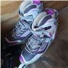 Image 2 : 2 PAIRS AS NEW SIZE 10 ROLLERBLADES AND HELMET