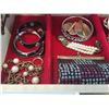 Image 2 : JEWELRY BOX AND BAG OF ASSORTED JEWELRY