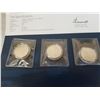 Image 2 : THREE $20 ONE OUNCE CANADIAN SILVER COINS